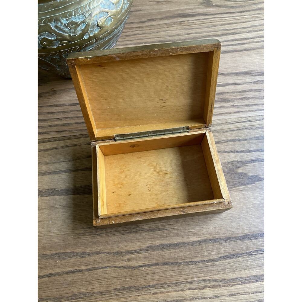 Vintage Gold Gilt Wood Trinket Box Jewelry Box Florentine Box Made In Italy - Picture 3 of 7